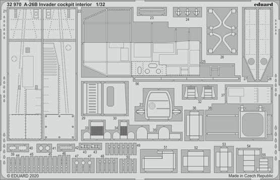 Intérieur du cockpit de l&amp;#39;A-26B Invader Eduard 32970 à l&amp;#39;échelle 1/32 pour HOBBY BOSS – Bild 2