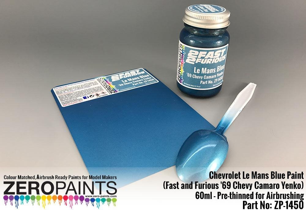 Peinture Zero Paints ZP-1450 Chevrolet Le Mans Blue 60ml (Fast and Furious &amp;#39;69 Chevy Camaro Yenko)