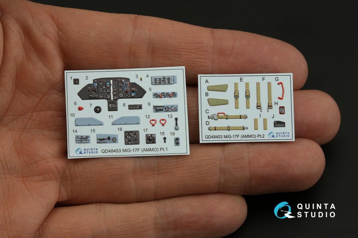 Intérieur coloré imprimé en 3D pour MiG-17F (AMMO/Kinetic) par Quinta Studio QD48453, échelle 1/48 – image 4