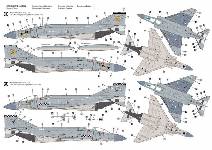 Hobby 2000 72081 F-4K Phantom FG.1 Late Vol.1 (Fujimi + Cartograf + Masques) 1/72 – immagine 2
