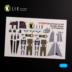 KELIK K72080 Grumman A-6A Knight Rider autocollants 3D intérieurs pour kit Fujimi 1/72 – image 3