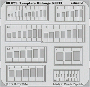 Gabarit Eduard 00029 oblongs en acier