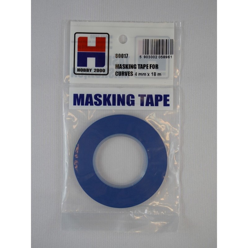 Ruban de masquage pour courbes Hobby 2000 80017, 4 mm x 18 m
