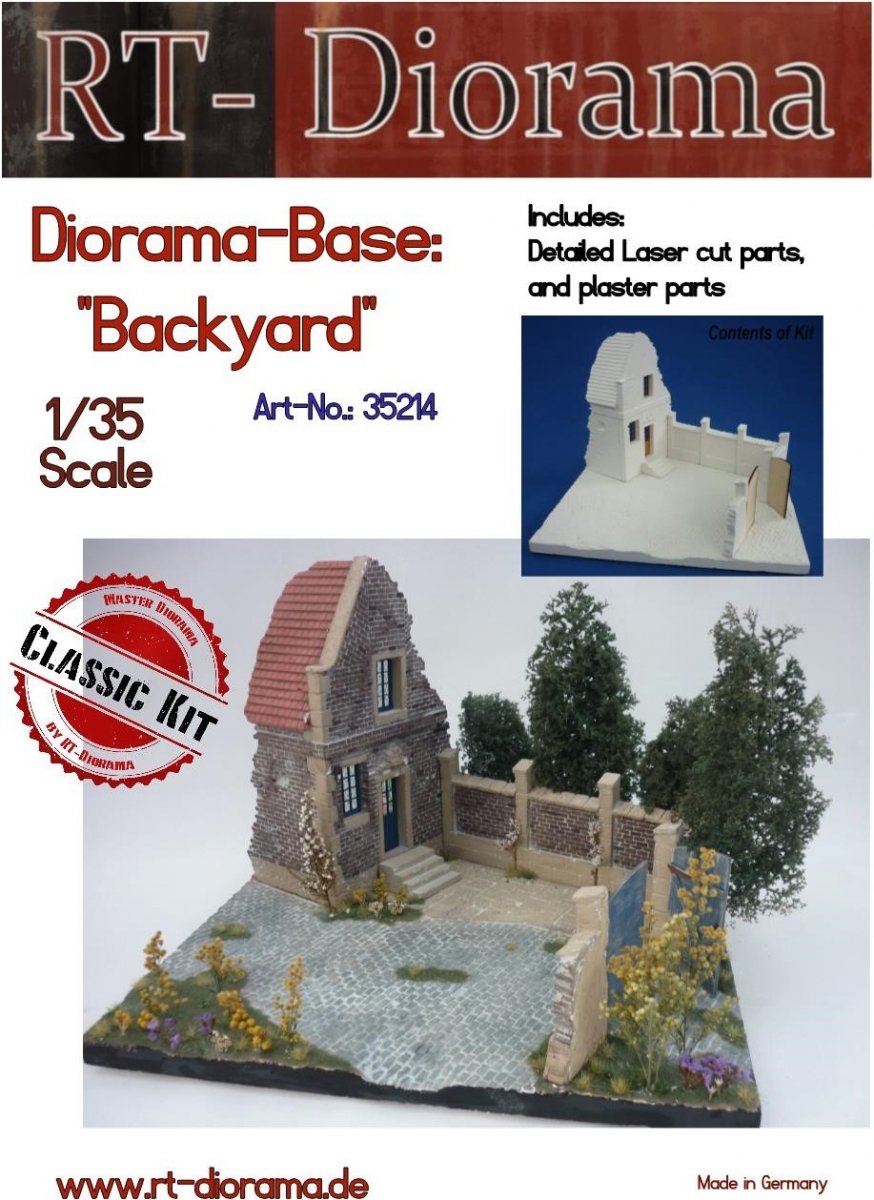 RT-Diorama 35214 Socle de diorama : « Jardin » 1/35 