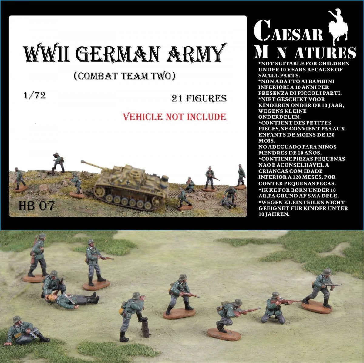 Caesar Miniatures HB07 Armée allemande de la Seconde Guerre mondiale - Équipe de combat (1/72) – image 2