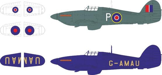 Eduard JX343 Sea Hurricane Mk.IIc marking & national insignia REVELL 1/32