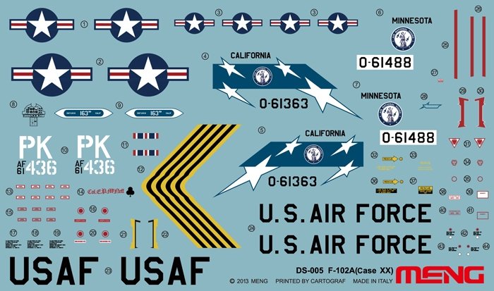 Maquette Meng DS-005 F-102A Delta Dagger (Case XX Wing) (1/72) – immagine 8