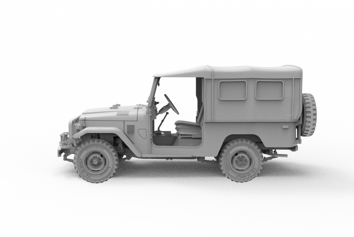 AK Interactive AK35004 FJ43 SUV AVEC TOIT SOUPLE IDF &amp;amp; LAF 1/35 – image 3
