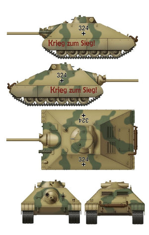 Das Werk DW35019 Schwerer kleiner Panzerkampfwagen Projet de char lourd allemand 1944 (2 en 1) 1/35 – image 4