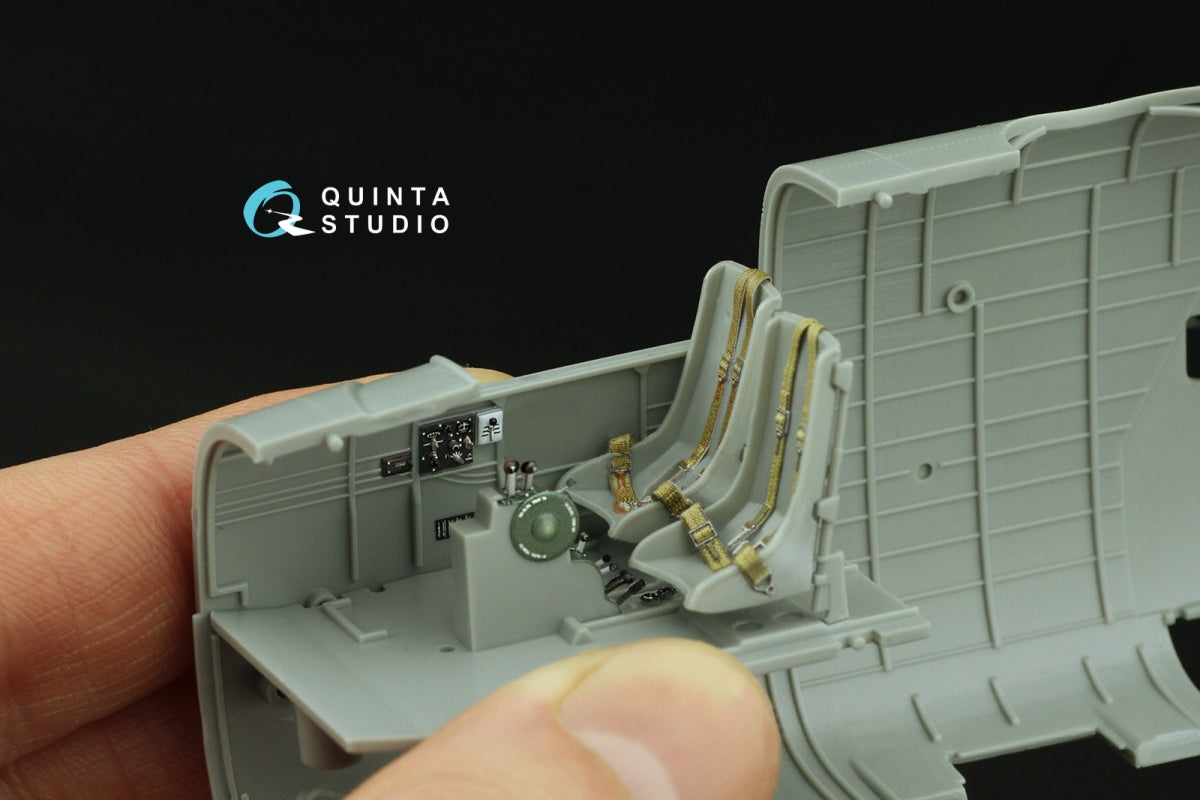 Quinta Studio QD48436 B-25J Mitchell Nez en verre Intérieur coloré imprimé en 3D sur papier décalcomanie (HK models) 1/48 – image 10