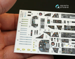 Intérieur imprimé en 3D et coloré sur papier décalcomanie Quinta Studio QD48073 F-105G (pour kit HobbyBoss) 1/48 – image 3