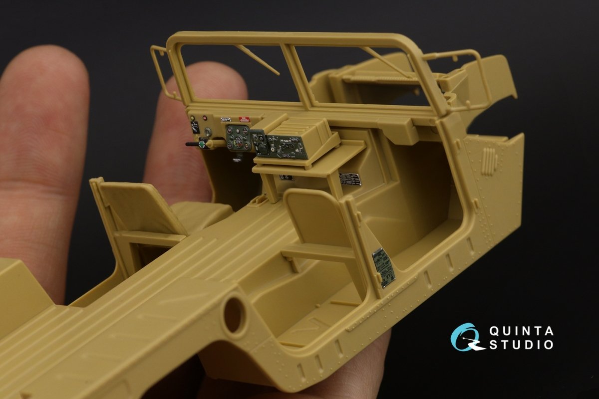 Intérieur imprimé en 3D et coloré sur papier décalcomanie pour la gamme HUMVEE de Quinta Studio QD35039 (Tamiya) à l&amp;#39;échelle 1/35 – image 5