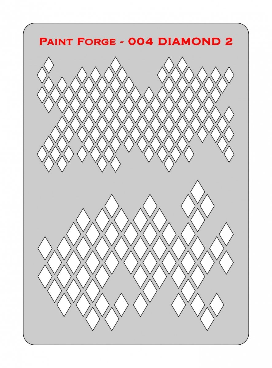 Paint Forge PFST004M STENCIL - DIAMONDS 2