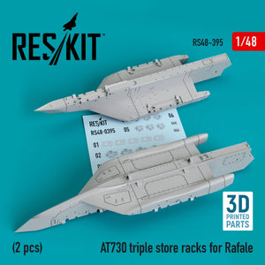 RESKIT RS48-0395 AT730 RANGEMENTS TRIPLES POUR RAFALE (2 PIÈCES) (IMPRIMÉ EN 3D) 1/48