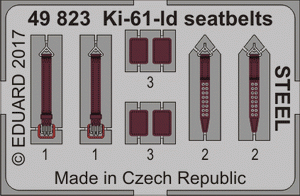 Ceintures de sécurité Eduard 49823 Ki-61-Id en acier Tamiya 1/48
