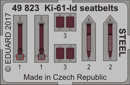 Ceintures de sécurité Eduard 49823 Ki-61-Id en acier Tamiya 1/48