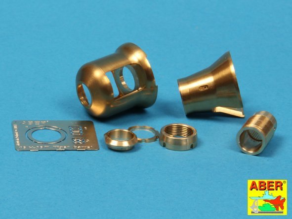 Aber 16L-08 Frein de bouche ancien pour le canon des premiers chars Tiger I et Tiger II (tourelle Porsche) / Frein de bouche ancien pour le canon de 8,8 cm des Tiger I et Tiger II (tourelle Porsche) allemands, échelle 1/16 – image 18