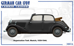 MiniArt 38016 VOITURE ALLEMANDE 170V BERLINE CABRIOLET 1/35 – Bild 7