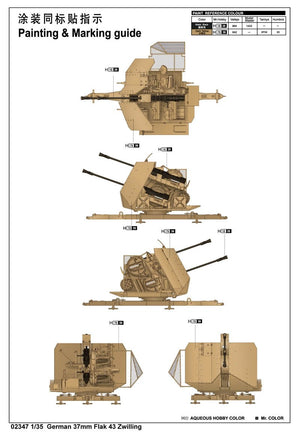 Trumpeter 02347 Allemand 37mm Flak 43 Zwilling (1/35) – immagine 2
