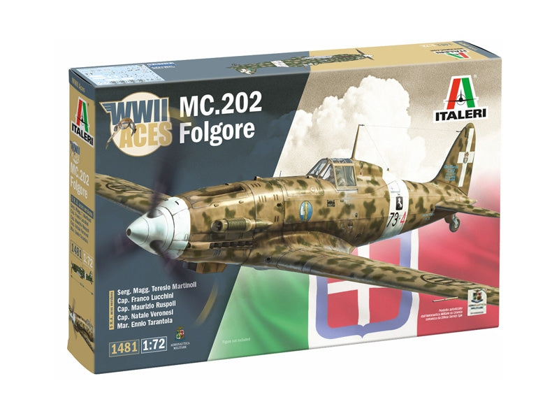 Italeri 1481 Macchi MC.202 Flogore &amp;quot;As&amp;quot; - 5 As de la Regia Aeronautica Versions 1/72