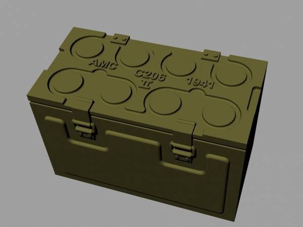 Panzer Art RE35-185 C206 Boîtes de munitions britanniques (canon de 25 livres) 6 pièces 1/35 