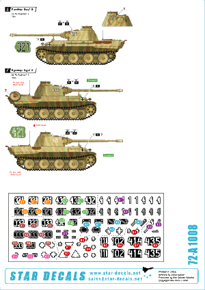 Star Decals 72-A1008 SS-Panthères (2) SS-Das Reich et 3. SS-Totenkopf. 1/72 – immagine 2