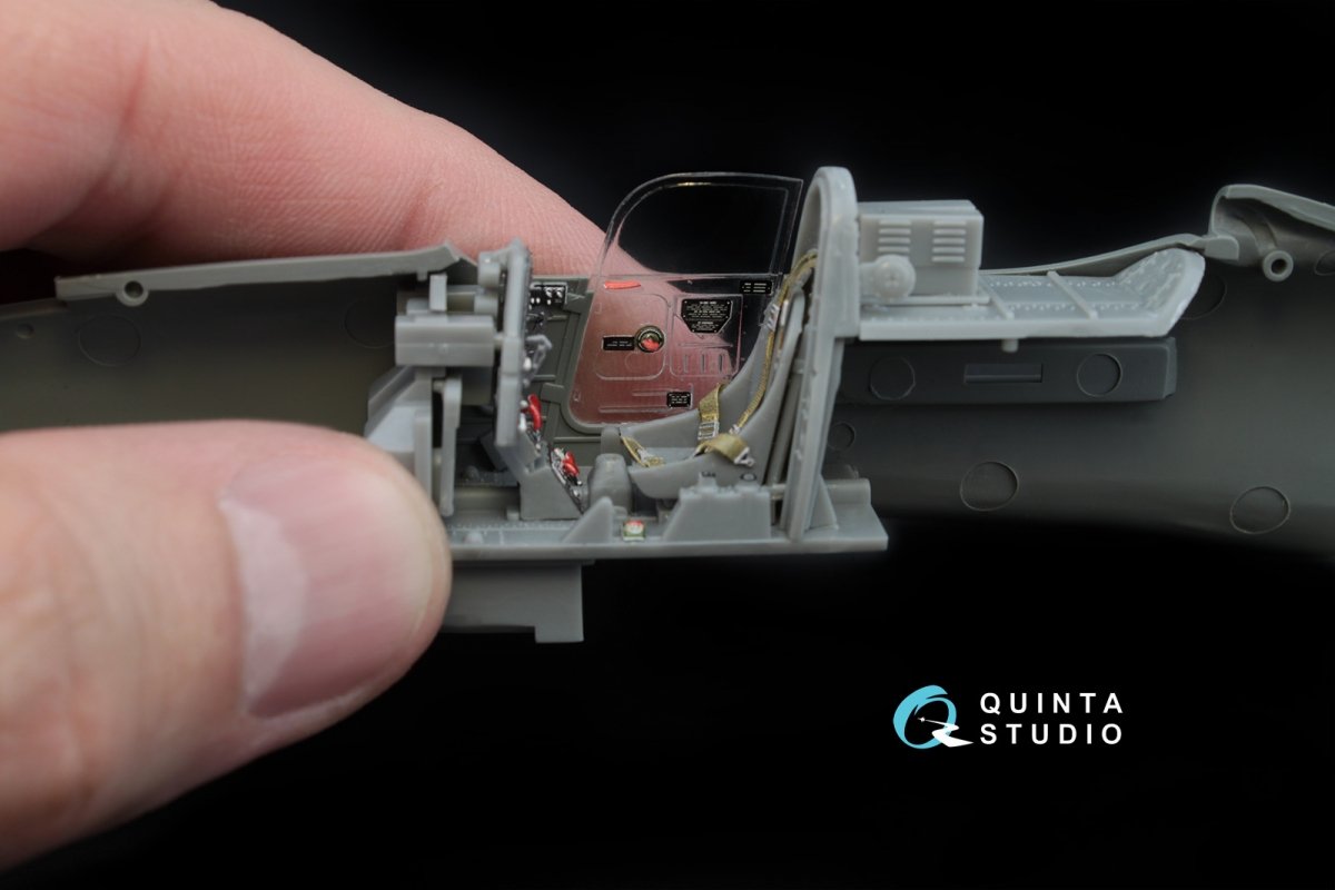 Intérieur imprimé en 3D et coloré sur papier décalcomanie Quinta Studio QD48034 P-39Q/N (pour maquette Hasegawa) 1/48 – immagine 7