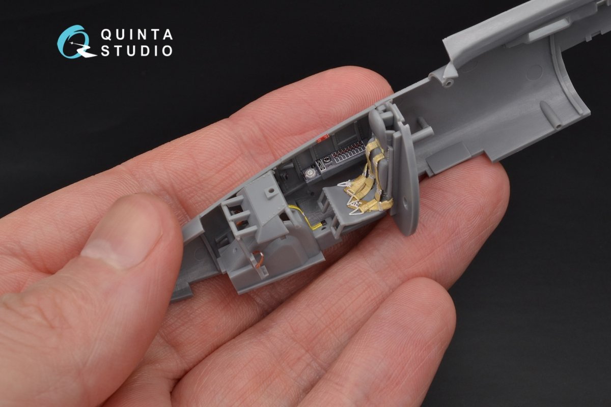 Intérieur imprimé en 3D et coloré sur papier décalcomanie Quinta Studio QD48106 He-162 (pour maquette Tamiya) 1/48 – immagine 7