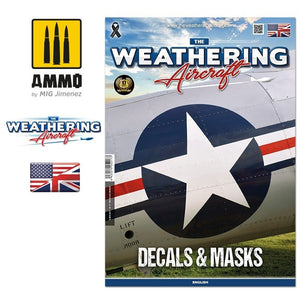 AMMO de Mig Jimenez 5217 The Weathering Aircraft Numéro 17. DÉCALCOMANIES ET MASQUES (Anglais)