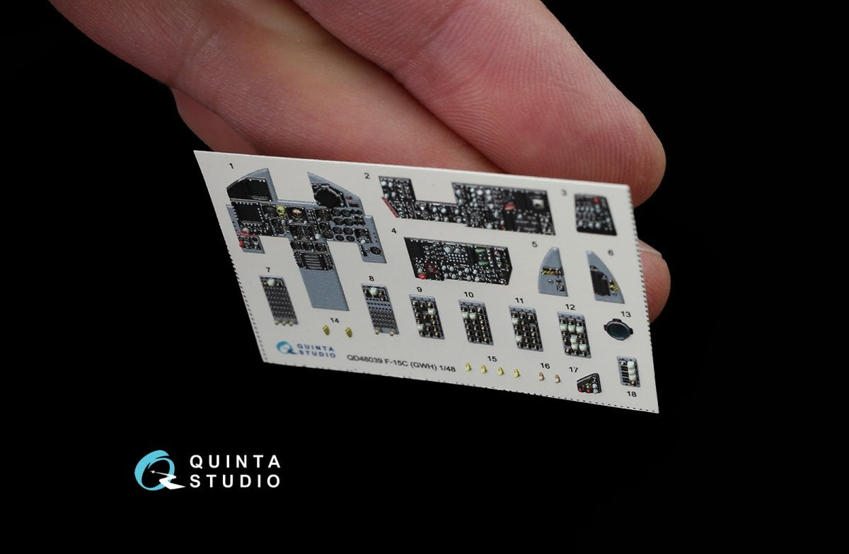 Quinta Studio QD48039 F-15C 3D-Printed &amp;amp; coloured Interior on decal paper (for GWH kit) 1/48 – zdjęcie 8