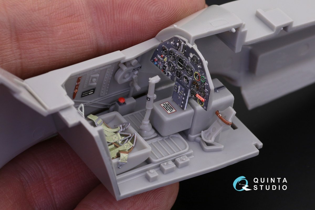 Intérieur imprimé en 3D et coloré sur papier décalcomanie Quinta Studio QD32058 Bf 109K-4 (pour maquette Hasegawa) 1/32 – immagine 6