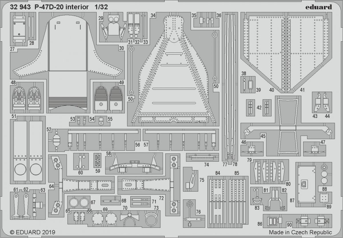 Intérieur du P-47D-20 Eduard 32943 au 1/32 TRUMPETER – immagine 2