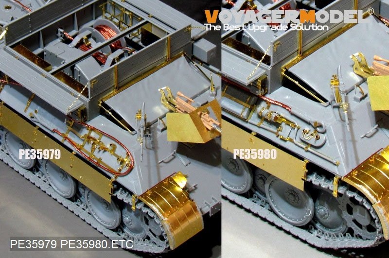 Maquette Voyager PE35979 Bergepanther Ausf.A allemand de la Seconde Guerre mondiale (type ancien, porte-outils Panther A) - Base pour TAKOM 2101 au 1/35 – Bild 16
