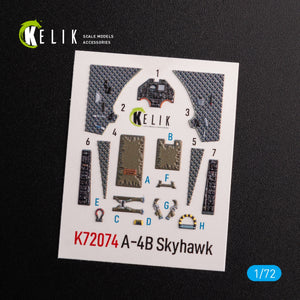 Décalcomanies 3D intérieures KELIK K72074 A-4B « Skyhawk » pour maquette Hobby 2000/Fujimi au 1/72 – Bild 2