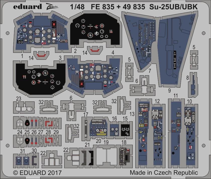 Eduard FE835 Su-25UB/UBK SMER 1/48