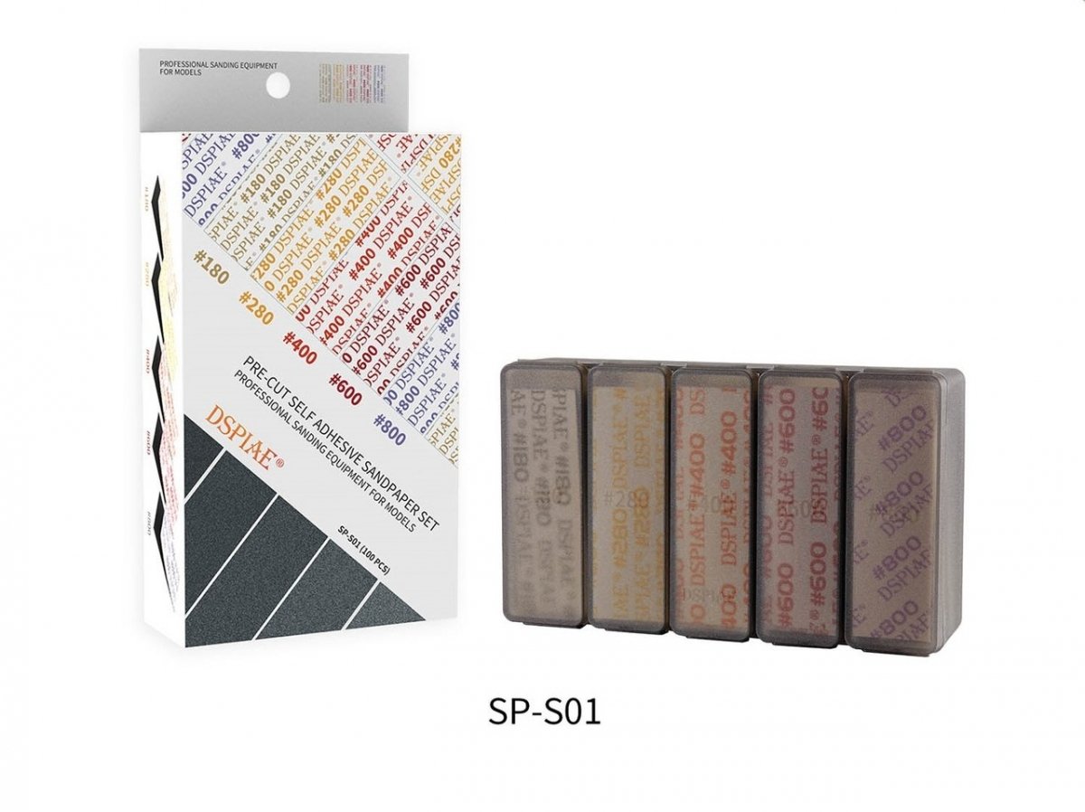 DSPIAE SP-S01 Kits de papier abrasif adhésif 180-800, 100 pièces par kit – image 2