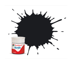 Peinture acrylique brillante noire Humbrol AB0021 21, 14 ml