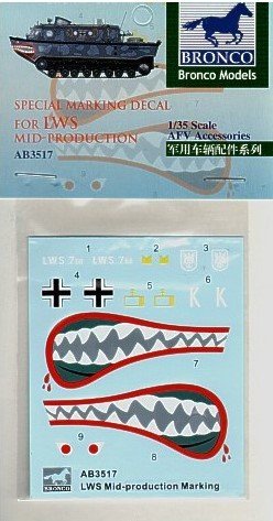 Décalcomanie de marquage spécial Bronco AB3517 pour LWS Mid production 1/35