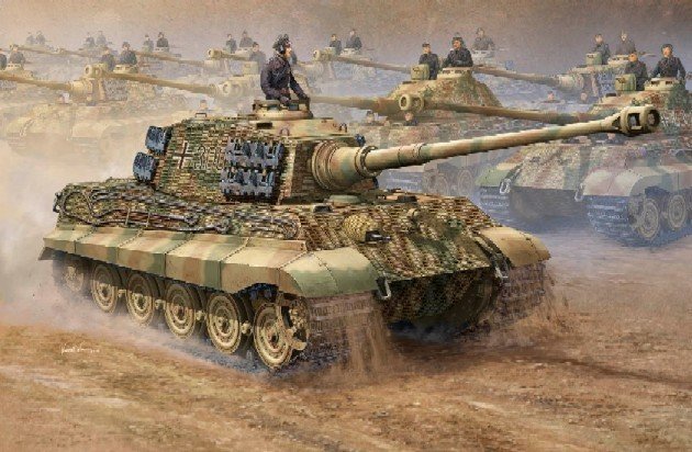 Trumpeter 00910 Kingtiger allemand 2en1 (tourelle Henschel tourelle Porsche) 1/16