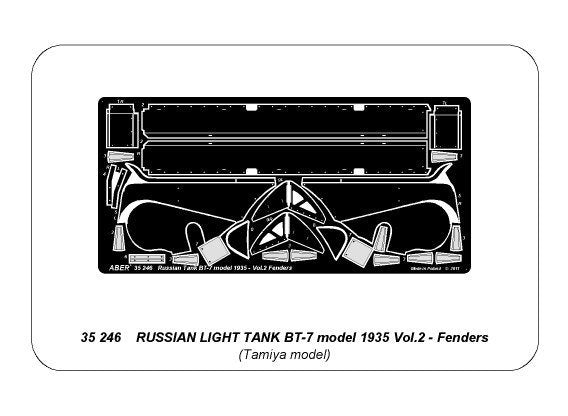 Aber 35246 Char léger russe BT-7 - vol. 2 - kit supplémentaire - garde-boues (1/35) – image 4