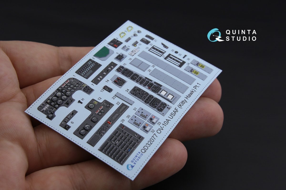 Intérieur imprimé en 3D et coloré sur papier décalcomanie pour le kit KittyHawk (référence Quinta Studio QD32077, version USAF) à l&amp;#39;échelle 1/32 – immagine 4