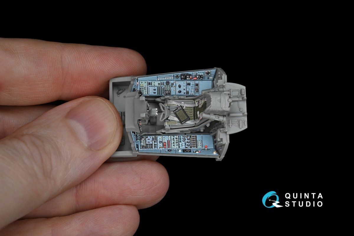 Intérieur imprimé en 3D et coloré sur papier décalcomanie Quinta Studio QD48172 Su-33 (pour kit Kinetic) 1/48 – immagine 5