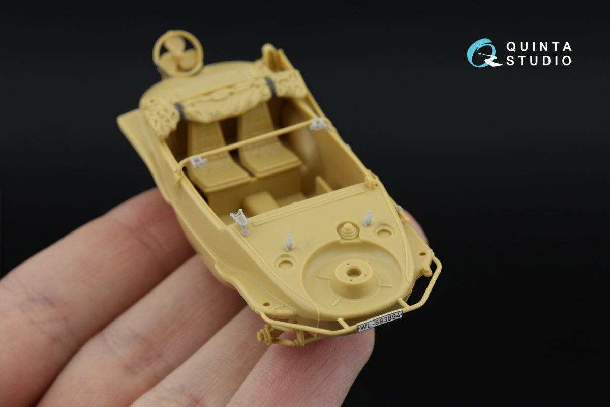 Quinta Studio QD+48553 Schwimmwagen type 166 Intérieur imprimé en 3D et coloré sur papier décalcomanie (Tamiya) (avec pièces en résine imprimées en 3D) 1/48  – imagen 10