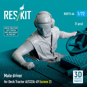 RESKIT RSF72-0066 Conducteur masculin pour tracteur de terrassement A/S32A-49 (scène 2) (1 pièce) (Impression 3D) 1/72