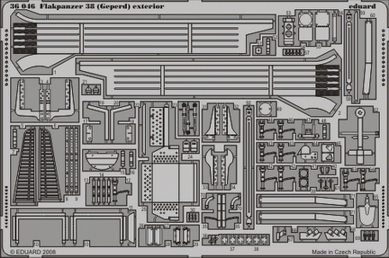 Eduard 36046 Flakpanzer 38 (Gepard) extérieur 1/35 Italeri