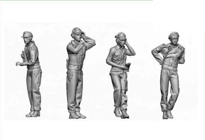 Glowel Miniatures 72002 Commandants de chars allemands 1/72