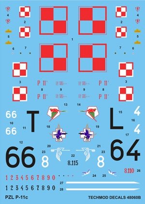 Techmod 48060 - PZL P.11c (1/48) 