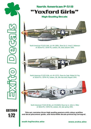 EXITO ED72008 Yoxford Girls - P-51D Mustang nord-américain 1/72