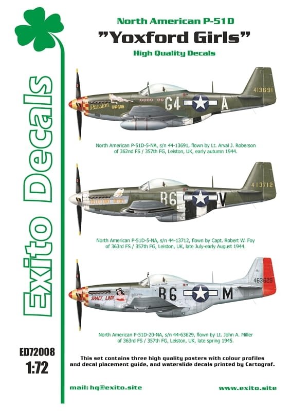 EXITO ED72008 Yoxford Girls - P-51D Mustang nord-américain 1/72