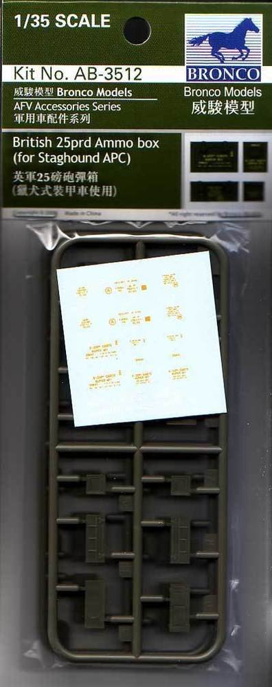 Coffret de munitions Bronco AB3512 25Prd 1/35